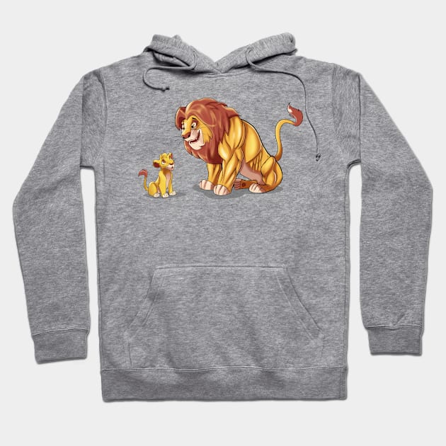 Simba and Mufasa Hoodie by Jacked Cartoons